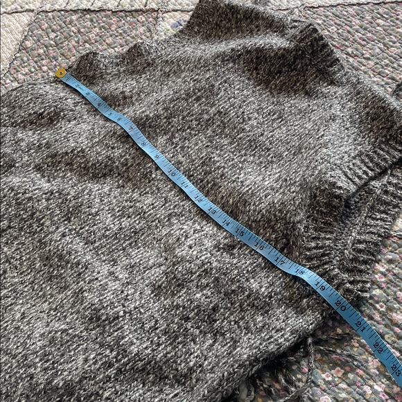Dex Charcoal Gray Fringe Sleeveless Knit Vest - Picture 7 of 13